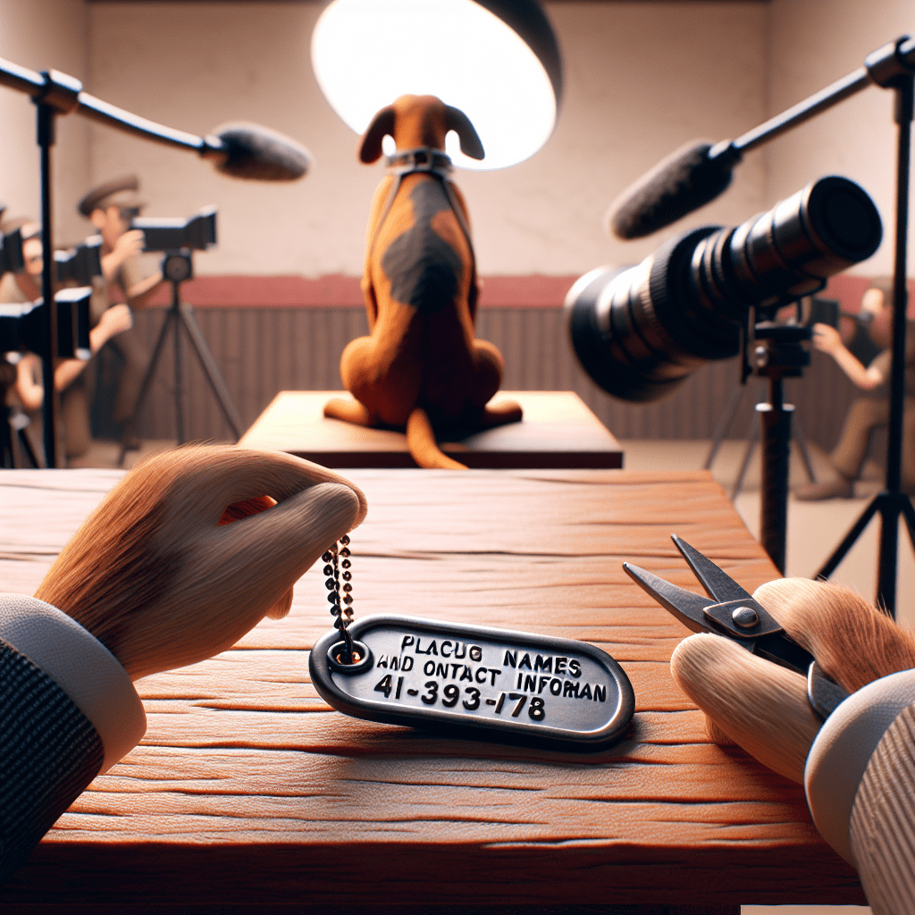 Hundenamen und Kontaktdaten auf Hunde-Marken platzieren