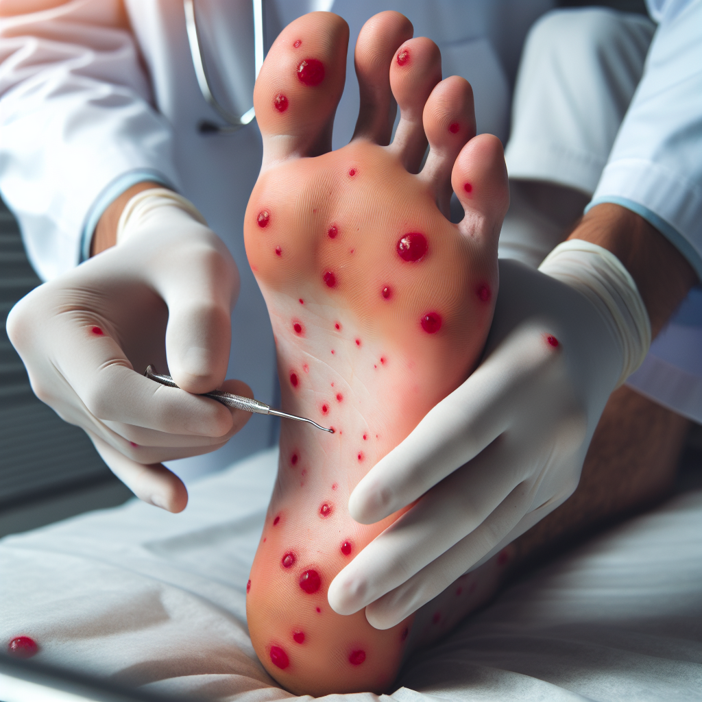 Rote Flecken am Fuß Bilder Ursachen und Behandlungsmöglichkeiten